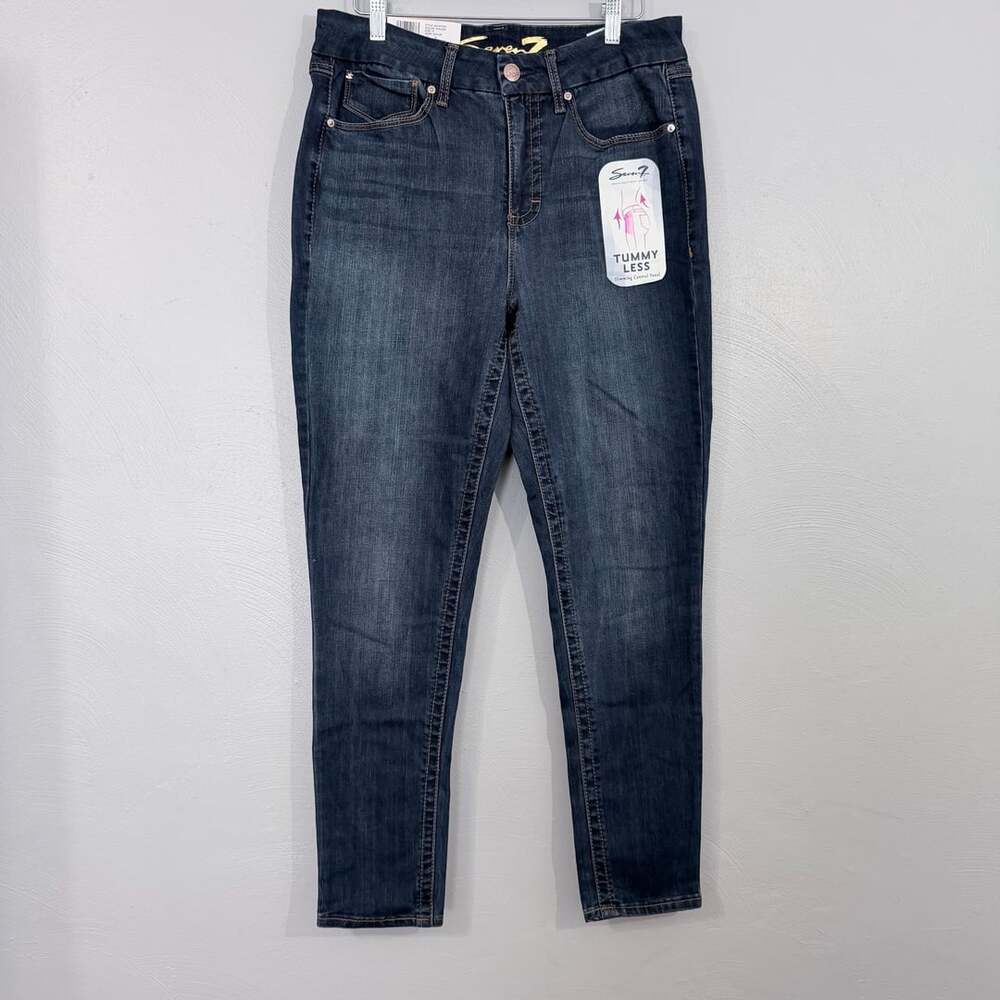 Seven7 Tummyless High Rise Skinny Jeans Size 12 Avalon